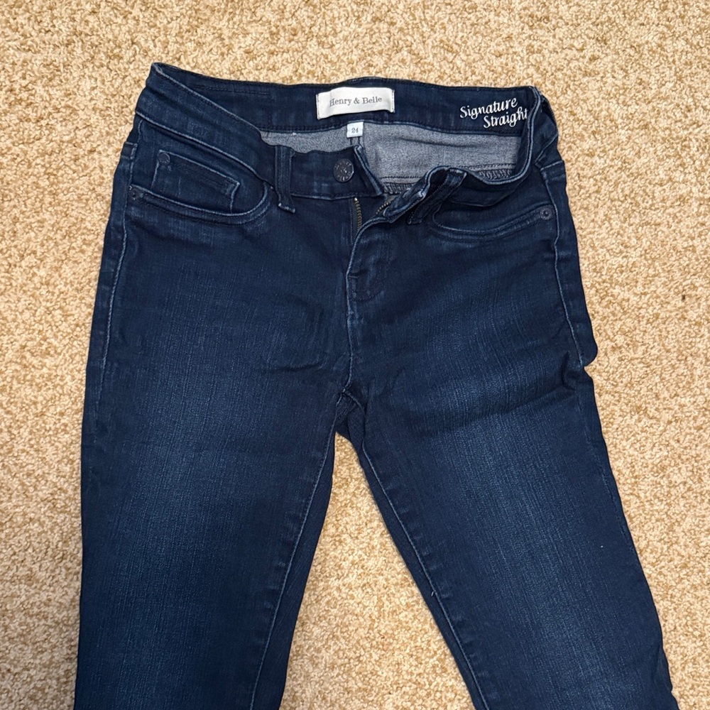 Henry & Belle Midnight Blue Straight Leg Jeans